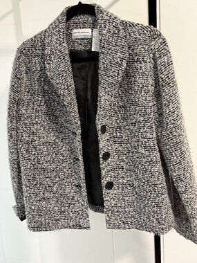 Classic Salt-and-Pepper Tweed Blazer from Alfred Dunner: Boss Vibes on a Budget!